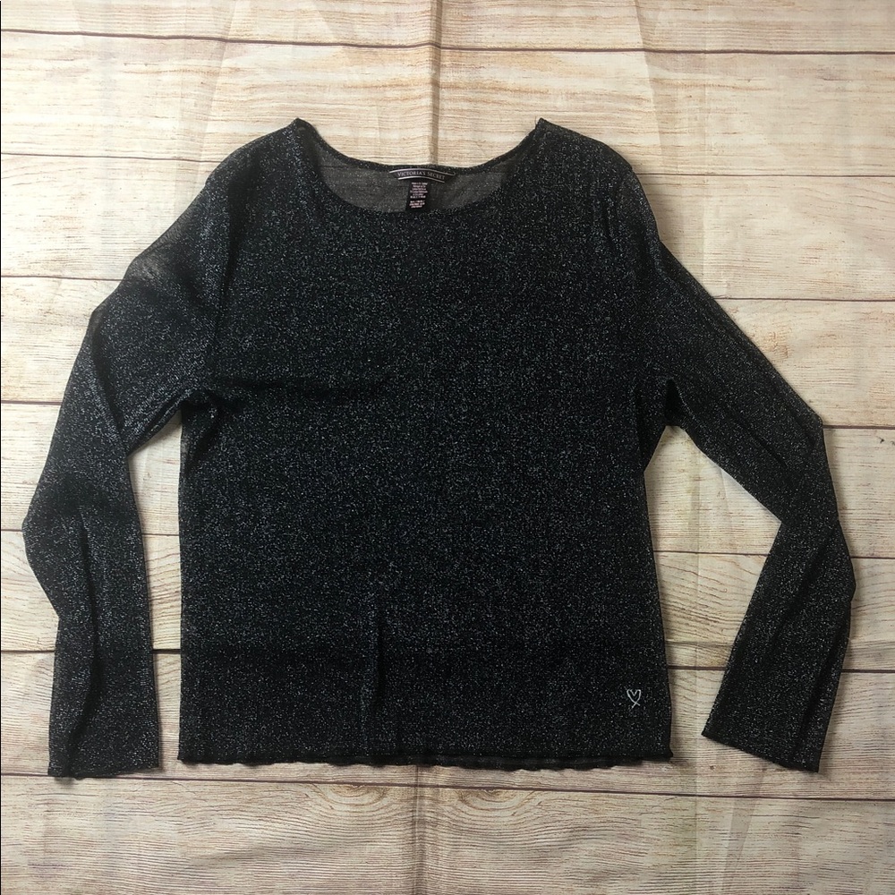 Victoria's‎ Secret Black Sheer Sparkly Top 💙